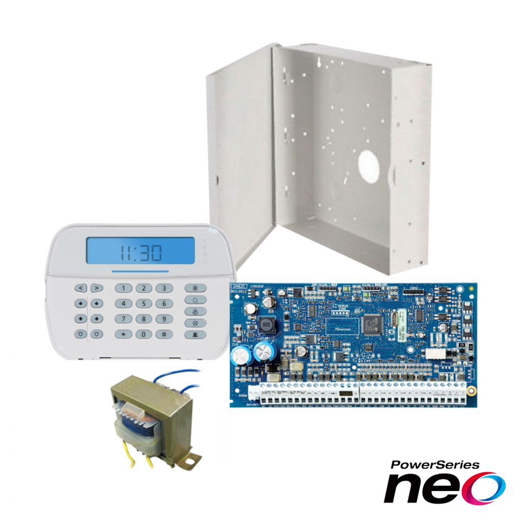 KIT DSC NEO 32 LCD. INCLUYE TECL. HS2LCDN+GAB+TRAFO+CENT HS2032PCBSPA.